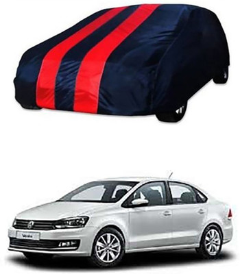 A+ RAIN PROOF Car Cover For Volkswagen Vento (Without Mirror Pockets)(Red, Blue)