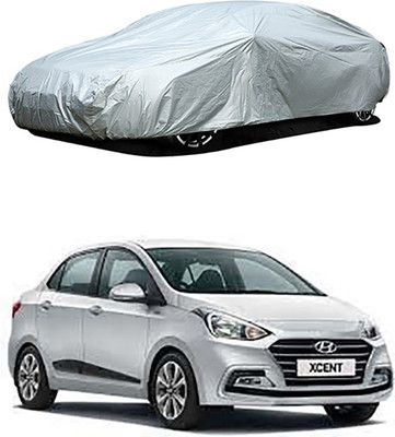 RAIN SPOOF Car Cover For Hyundai Xcent (Without Mirror Pockets)(Silver)