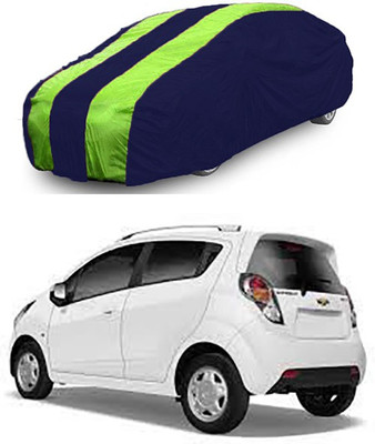 RAIN SPOOF Car Cover For Chevrolet Beat (Without Mirror Pockets)(Green, Blue)