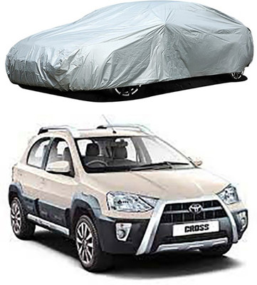 A+ RAIN PROOF Car Cover For Toyota Etios Cross (Without Mirror Pockets)(Silver)