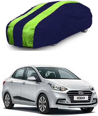 RAIN SPOOF Car Cover For Hyundai Xcent (Without Mirror Pockets)(Green, Blue)