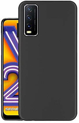 FITSMART Back Cover for vivo Y12s / V2026(Black, Shock Proof, Silicon, Pack of: 1)
