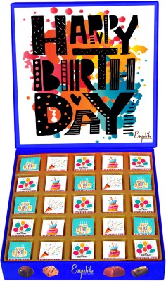 Expelite Happy Birthday balloon & Cake chocolate box - 25 pc chocolate Bars(450 g)
