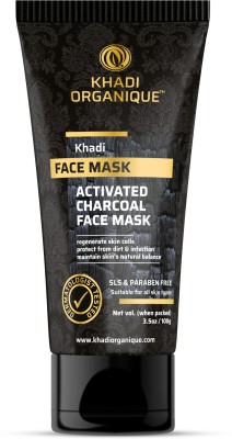 khadi ORGANIQUE Activated Bamboo Charcoal Mask with Provides Deep Moisturiser & Maintain PH Balance(100 ml)