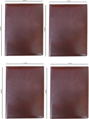 positive vibes Premium Class of Rexine Adjustable Leaflets Menu Folder(Set Of 4, Dark Brown)
