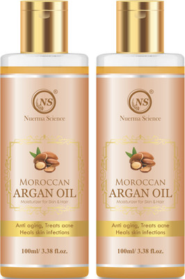 Nuerma Science Moroccan Argan Oil Skin & Hair (Pack of 2)(200 ml)