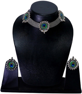 Fashion Factory Oxidised Silver Silver Silver, Multicolor Jewellery Set(Pack of 2)