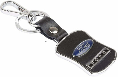 gtrp Techpro Imported Leather Key Chain/Key Ring with Chrome Car Logo Key Chain