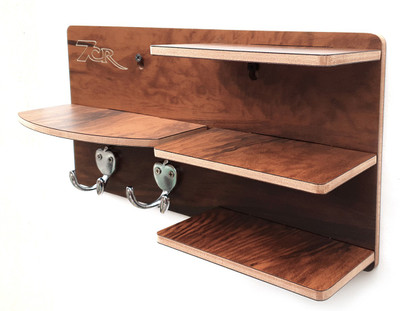 7CR Key holder 4 shelf(WB) Wood Key Holder(2 Hooks, Brown)
