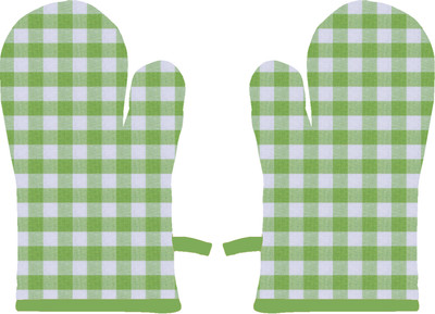 AIRWILL Green Cotton Kitchen Linen Set(Pack of 2)