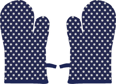 AIRWILL Blue Cotton Kitchen Linen Set(Pack of 2)