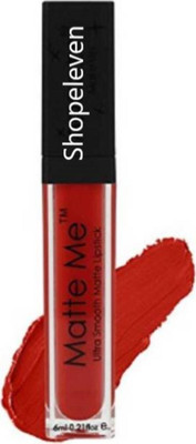 Shopeleven Non Transfer Red Matte Me Lipstick(Red, 6 ml)