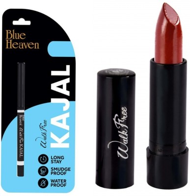 BLUE HEAVEN Pack of Walkfree Kajal and Walkfree Lipstick Shade5(Pack of 2)