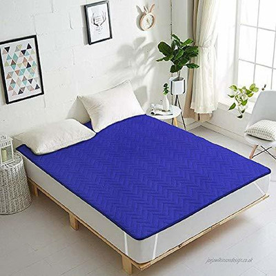 DreamFit Elastic Strap Single Size Breathable, Stretchable, Waterproof Mattress Cover(Blue)