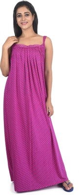 Piyali's Creation Women's Women Nighty(Purple)