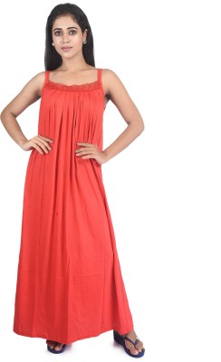 Piyali's Creation Women's Women Nighty(Red)