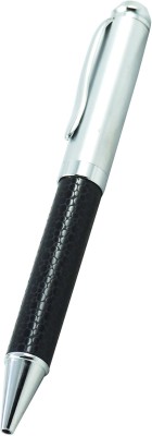 auteur Premium Zen Black Color Leather Finish Signature Series Silver Trims Executive Ball Pen(Blue)