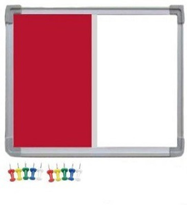sunway Display Systems Non Magnetic Non magnetic1.5x2 Combination boards Bulletin Board(White, Red)