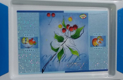Joyfull medium size colorful square tray. size : (13*8.5)cm) Tray(Tray)