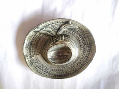 VTS Ceramic Hat shaped platter (Grey) Tray(Tray)