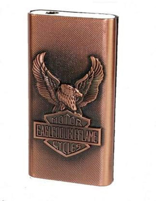 Ala Flame FIRST QUALITY Compact Slim Flying Eagle Motor Cycle Designed Windproof Jet Flame Lighter Pocket Lighter Pocket Lighter(BROWN)