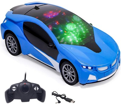 Aseenaa RC Famous Car 1:22 Scale Remote Control with 3D Lights | Full Functions Turns Left Right Forward and Reverse | High Speed Electric Racing Cars Toy for Boys and Girls | Blue Colour | Set of 1(Blue)