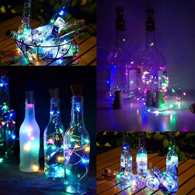 OWN BOX CREATIONS 20 LEDs 1.83 m Multicolor Steady Bottle Rice Lights(Pack of 3)