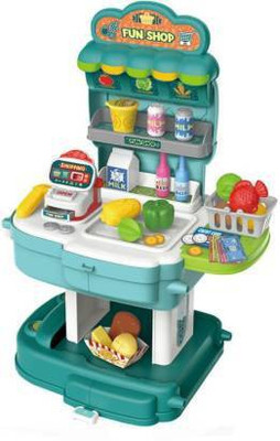 SWEINT 37-Piece Kitchen Set (Little Chef Kids Kitchen Play Set School Bag)