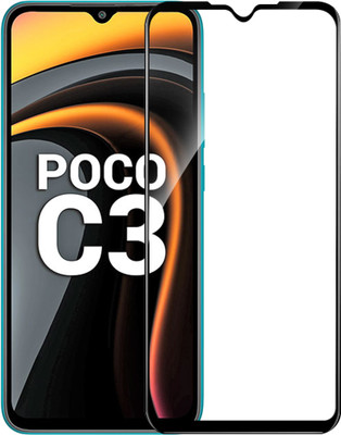 HUPSHY Edge To Edge Tempered Glass for Poco C3(Pack of 1)