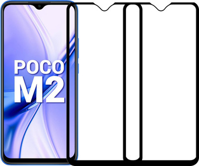 Karpine Edge To Edge Tempered Glass for Poco M2(Pack of 2)