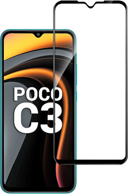 HUPSHY Edge To Edge Tempered Glass for Poco C3(Pack of 1)