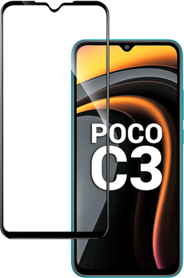 HUPSHY Edge To Edge Tempered Glass for Poco C3(Pack of 1)