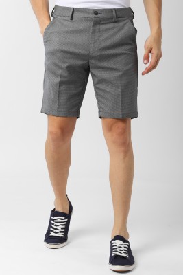 PETER ENGLAND Self Design Men Grey Basic Shorts