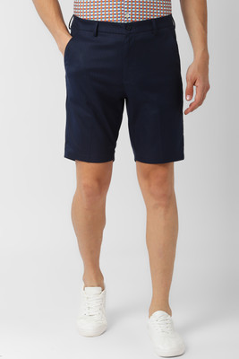 PETER ENGLAND Striped Men Dark Blue Chino Shorts