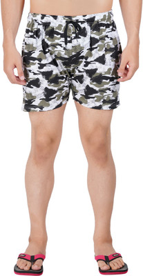 HOTFITS Printed Men Multicolor Basic Shorts