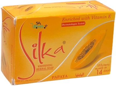 SA Deals SILKA Herbal papaya Enriched Soap For Anti Wrinkle And Skin glow Soap 135g(135 g)