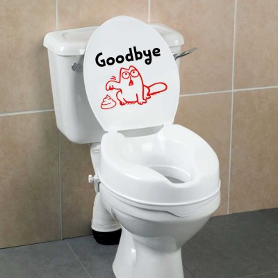 KREEPO 16 cm toilet_sticker20_multcr Self Adhesive Sticker(Pack of 1)