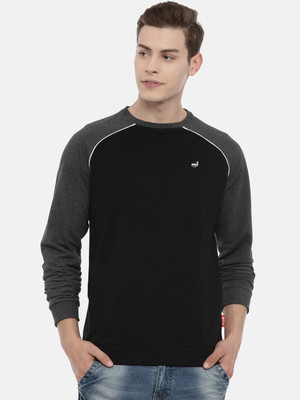 3Pin Full Sleeve Color Block Men Sweatshirt