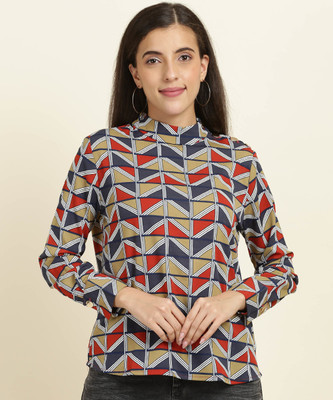Tokyo Talkies Casual Full Sleeve Printed Women Multicolor Top