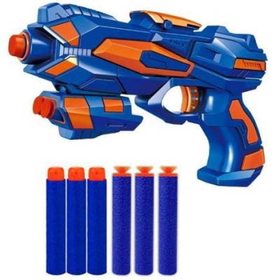 Richuzers Frost Hand Pulled Soft Foam Bullet Projectile Gun Guns & Darts(Blue, Orange)