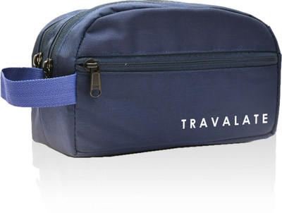 Travalate 2 Zipper Toiletry Travel Bags Makeup Shaving Kit Travel Toiletry Kit(Blue)