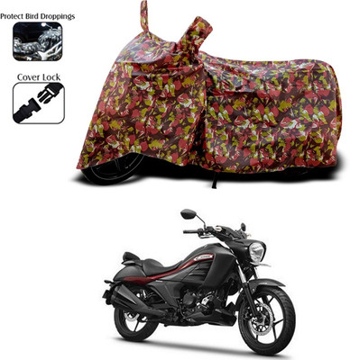 ANTHUB Two Wheeler Cover for Suzuki(Red)