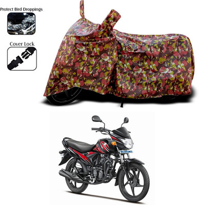 ANTHUB Two Wheeler Cover for Suzuki(Red)