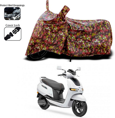 ANTHUB Two Wheeler Cover for TVS(Red)