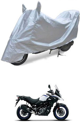 QualityBeast Two Wheeler Cover for Suzuki(Silver)