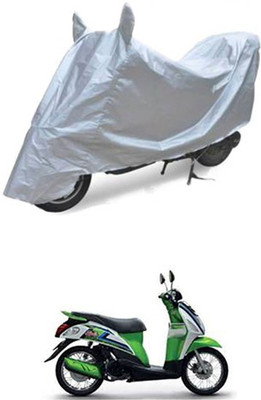 QualityBeast Two Wheeler Cover for Suzuki(Let's, Silver)