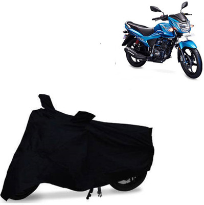 MOTOWORLD Waterproof Two Wheeler Cover for TVS(Victor New, Black)