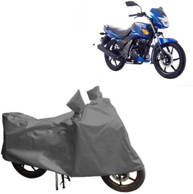 MOTOWORLD Waterproof Two Wheeler Cover for TVS(Flame SR125, Grey)