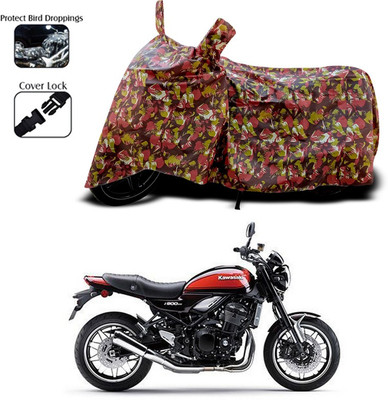 ANTHUB Two Wheeler Cover for Kawasaki(Red)
