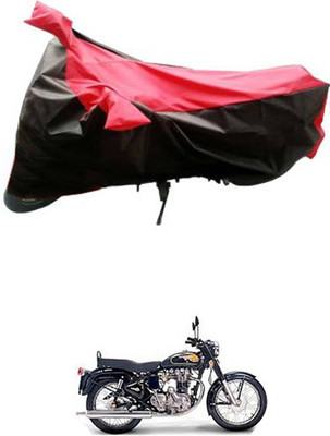 MotohunK Two Wheeler Cover for Royal Enfield(Twin spark, Red, Black)